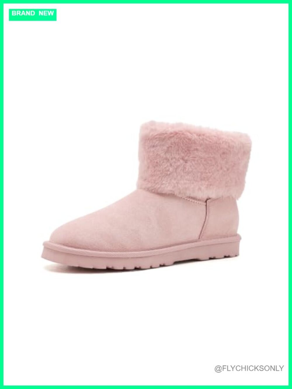 PAWZ Cosmo Faux Suede Mid-Calf Pull-On Boots Faux Fur Lined